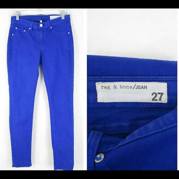 Rag & Bone Skinny Jeans Royal Blue Size 27 - Picture 3 of 9